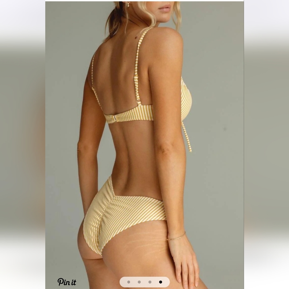 Montce Yellow Striped Bikini Set - Picture 5 of 10